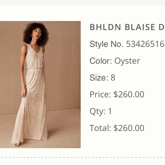 BHLDN BLAISE DRESS size 8 - Picture 2 of 7